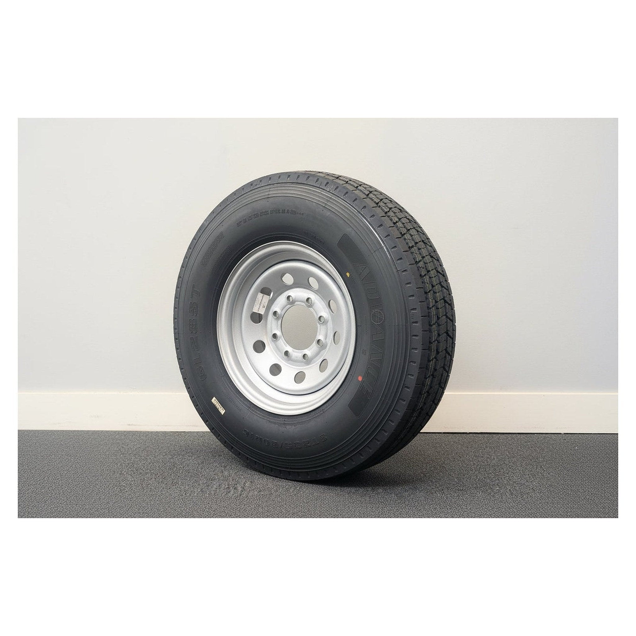 ST235/80R16 Trailer Tire and Wheel – 14 Ply (Load Range G) | 8 Lug 8 on 6.5 Revolver Steel Rim - full product view | AAA Trai