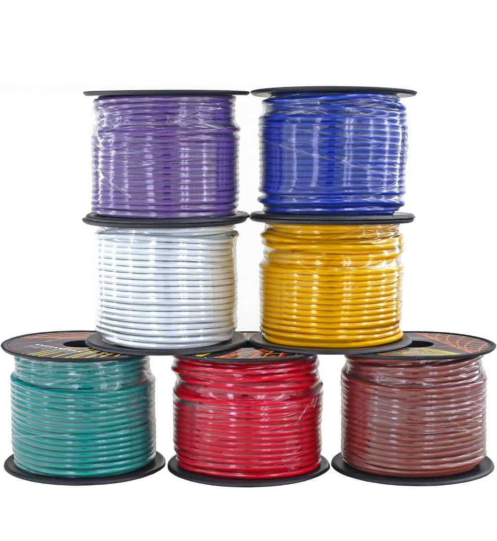 Bulk Trailer Light Ground Wire 14 Gauge - Wiring Sold by the Foot - full product view | AAA Trailer