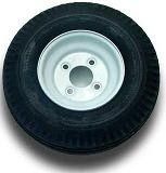 480-8 Load Range C Trailer Tire with 4-Hole Steel Rim - full product view | AAA Trailer