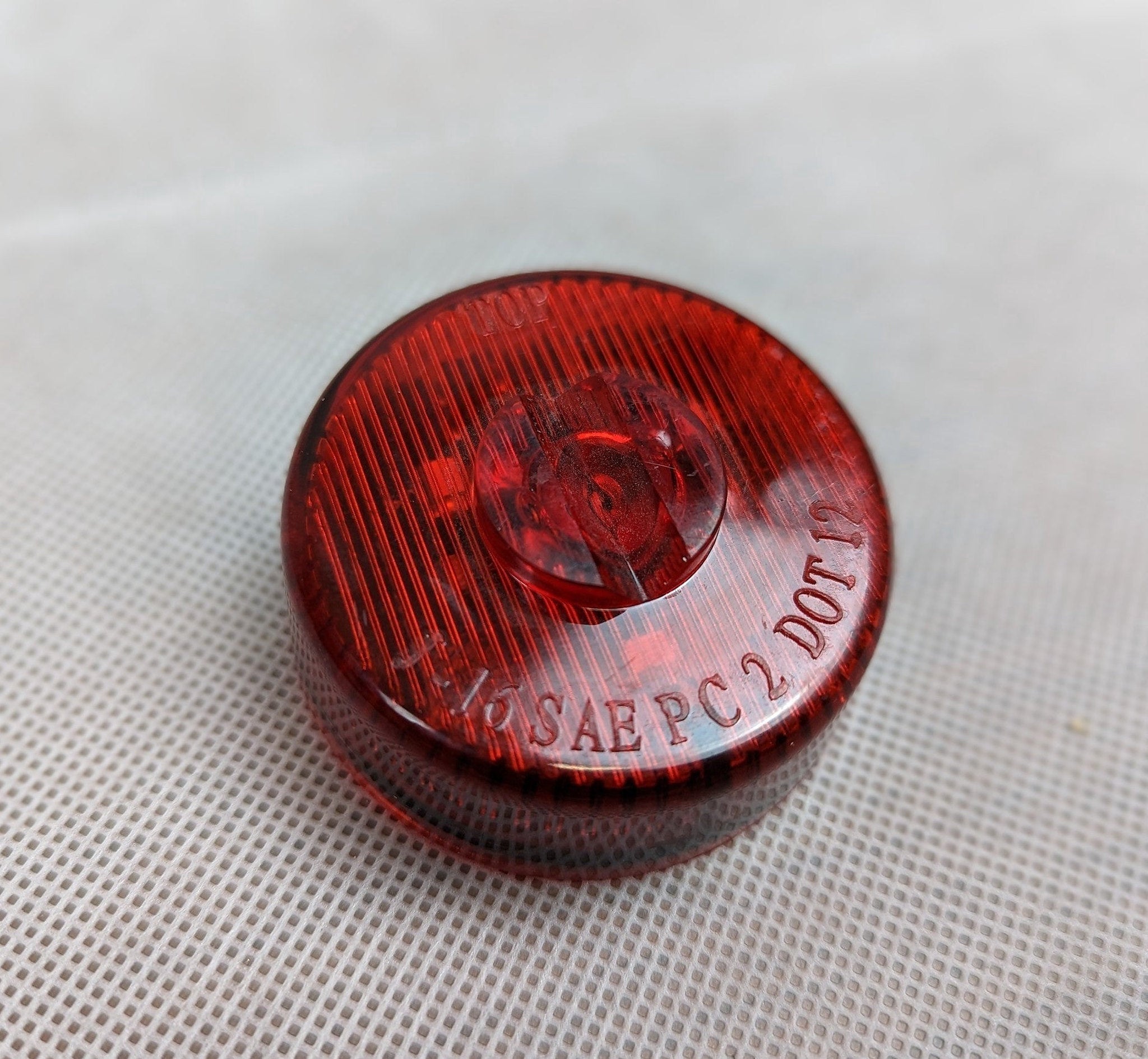2" Round LED Clearance/Marker Lightt - Red - full product view | AAA Trailer
