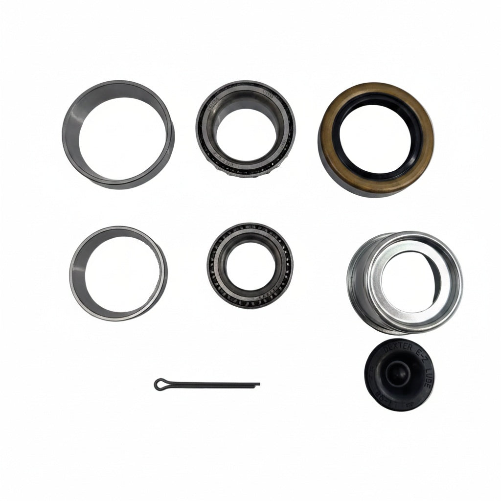 3500 lb Trailer Bearing Kit with EZ Lube Cap — L68149 L44649 Bearings, Races & Seal — #84 Spindle — Dexter Lippert Compatible