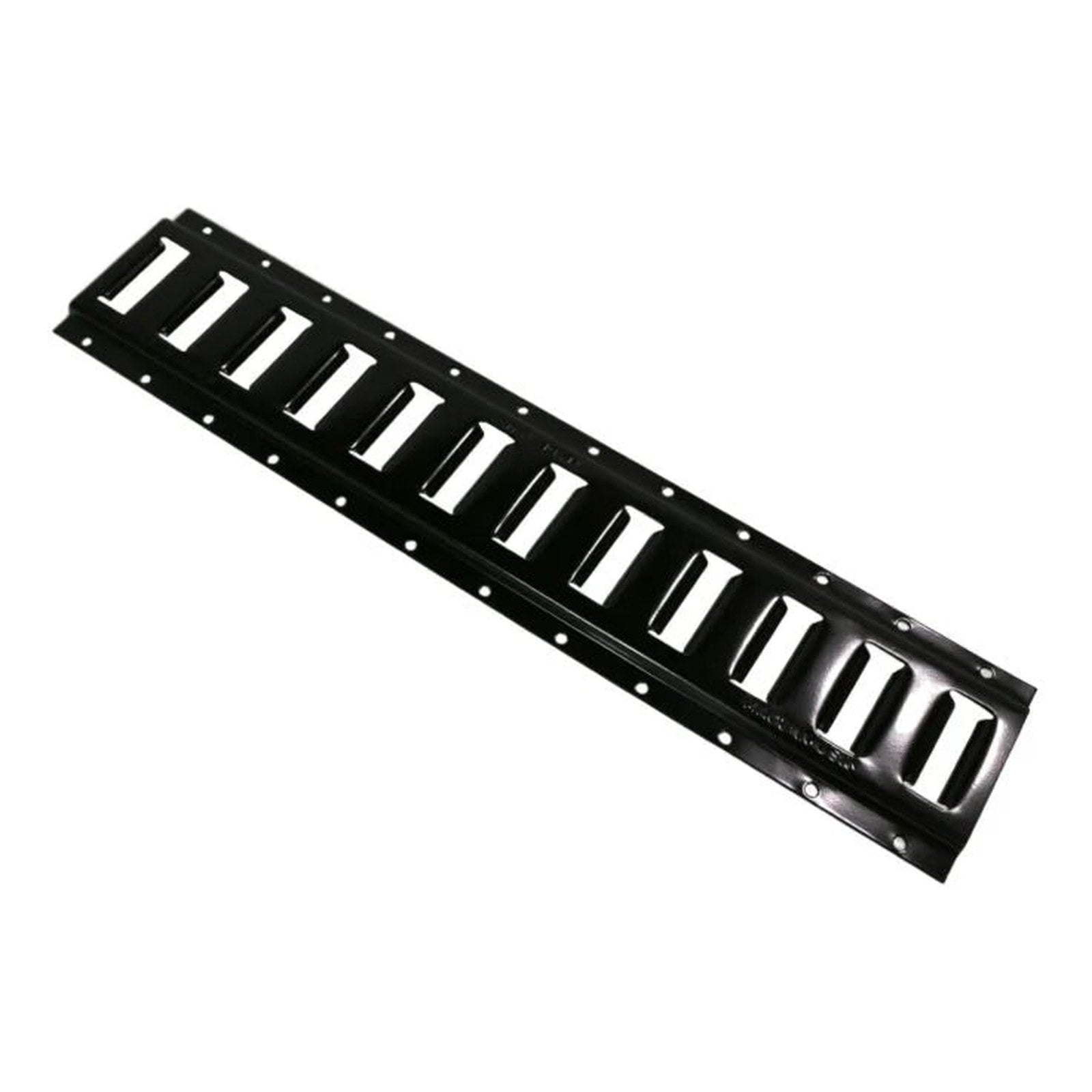 2' Horizontal E-Track Tie-Down Rail - Black Steel - full product view | AAA Trailer