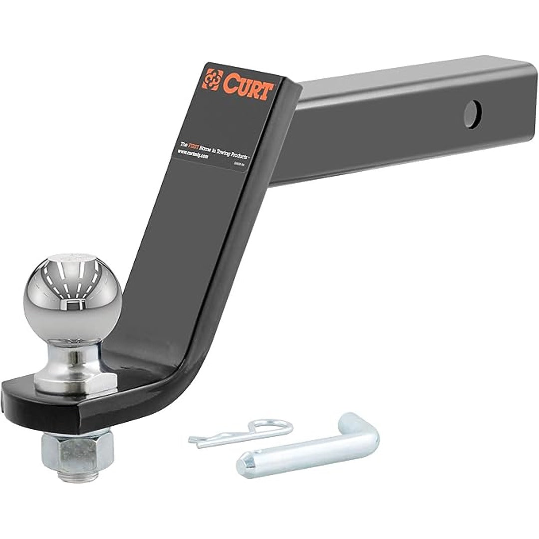 CURT 45065 Lifted Truck Trailer Hitch Mount with 2-5/16-Inch Ball & Pin, Fits 2-Inch Receiver, 7,500 lbs, 6-Inch Drop