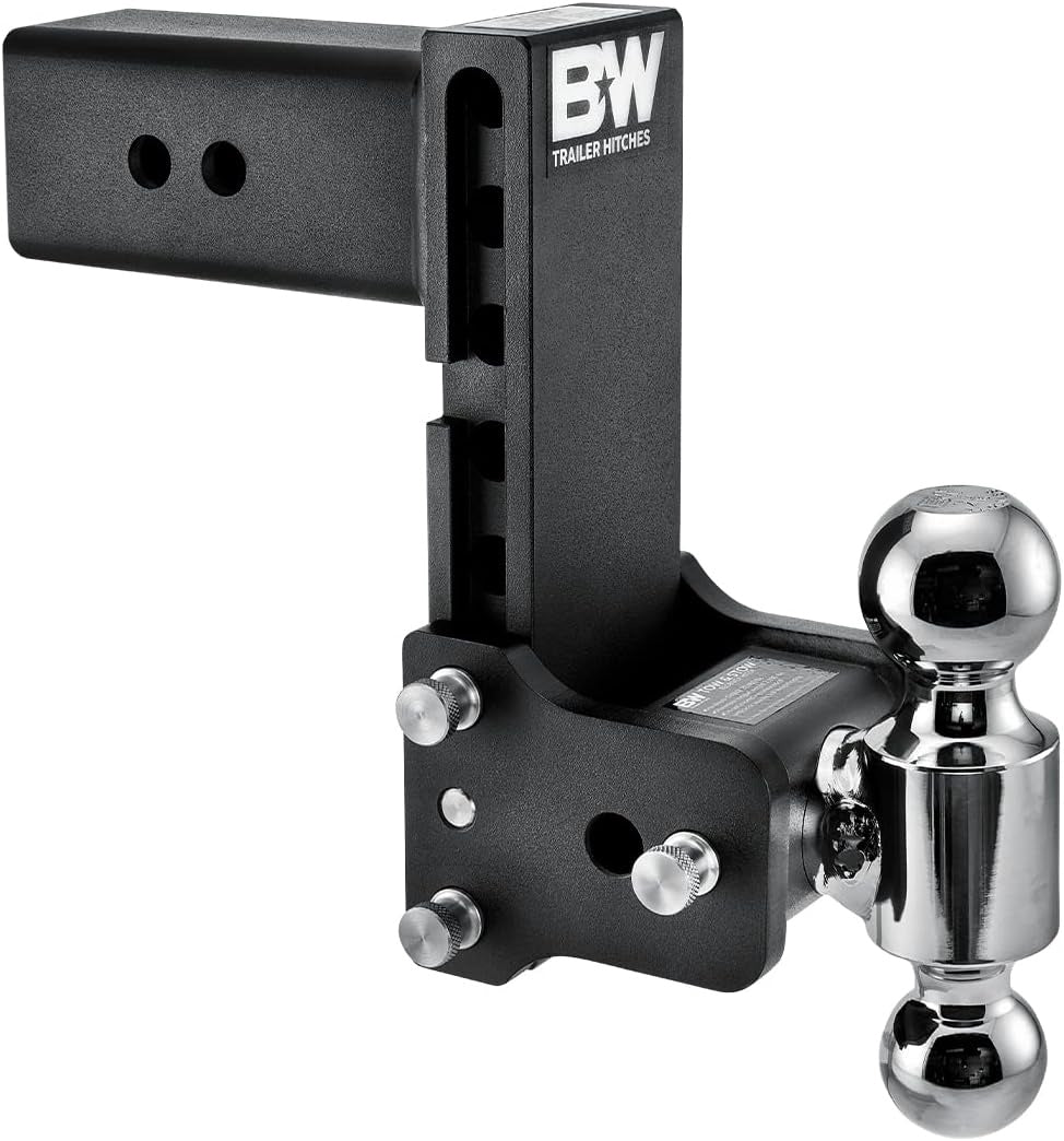 B&W Tow & Stow TS30040B – 3" Receiver Adjustable Ball Mount, 7.5" Drop, 21,000 lb GTW