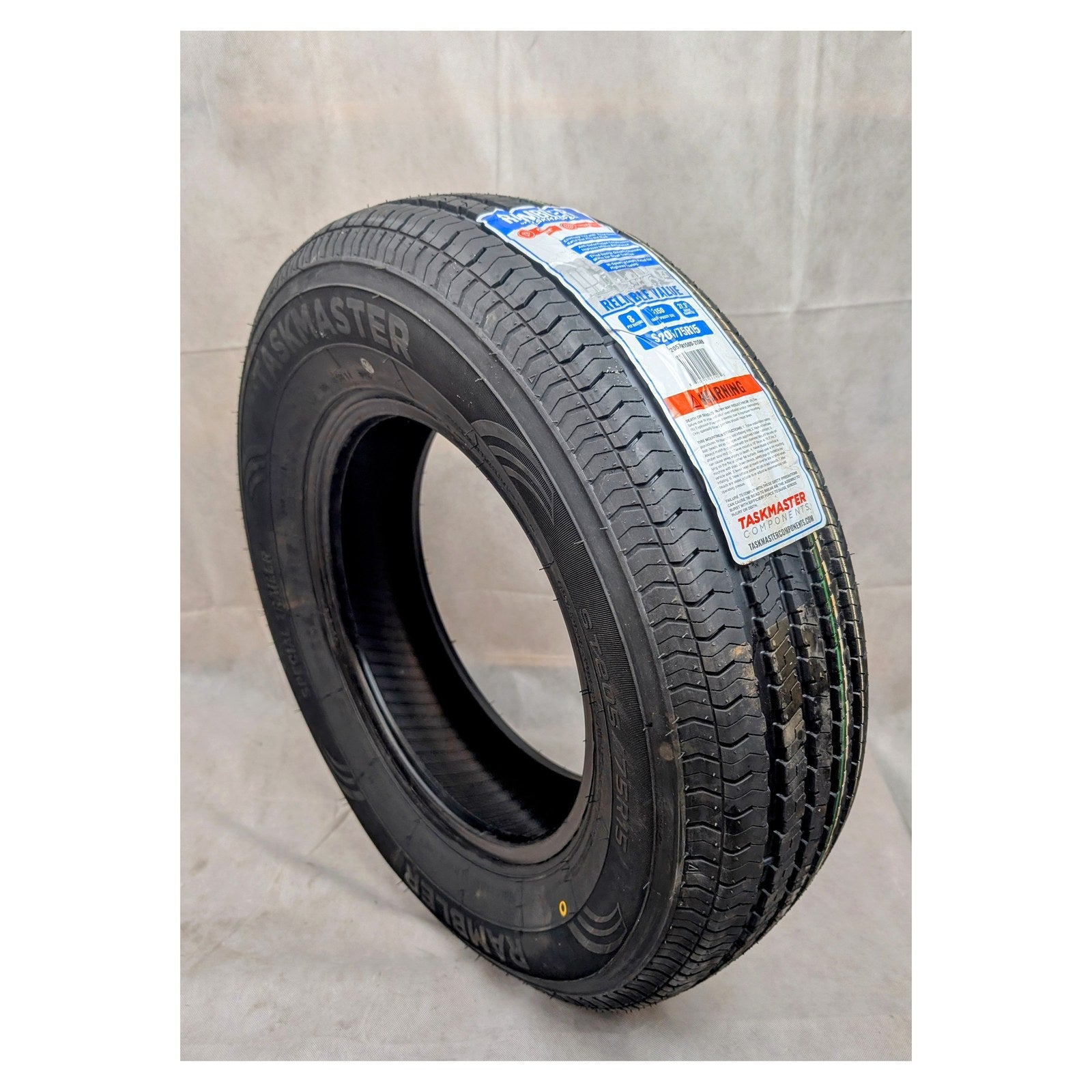 Rambler 205/75R15 Trailer Tire – Load Range C – 6 Ply ST Radial | AAA Trailer - 1,820 lb, 50 PSI - full product view | AAA Tr