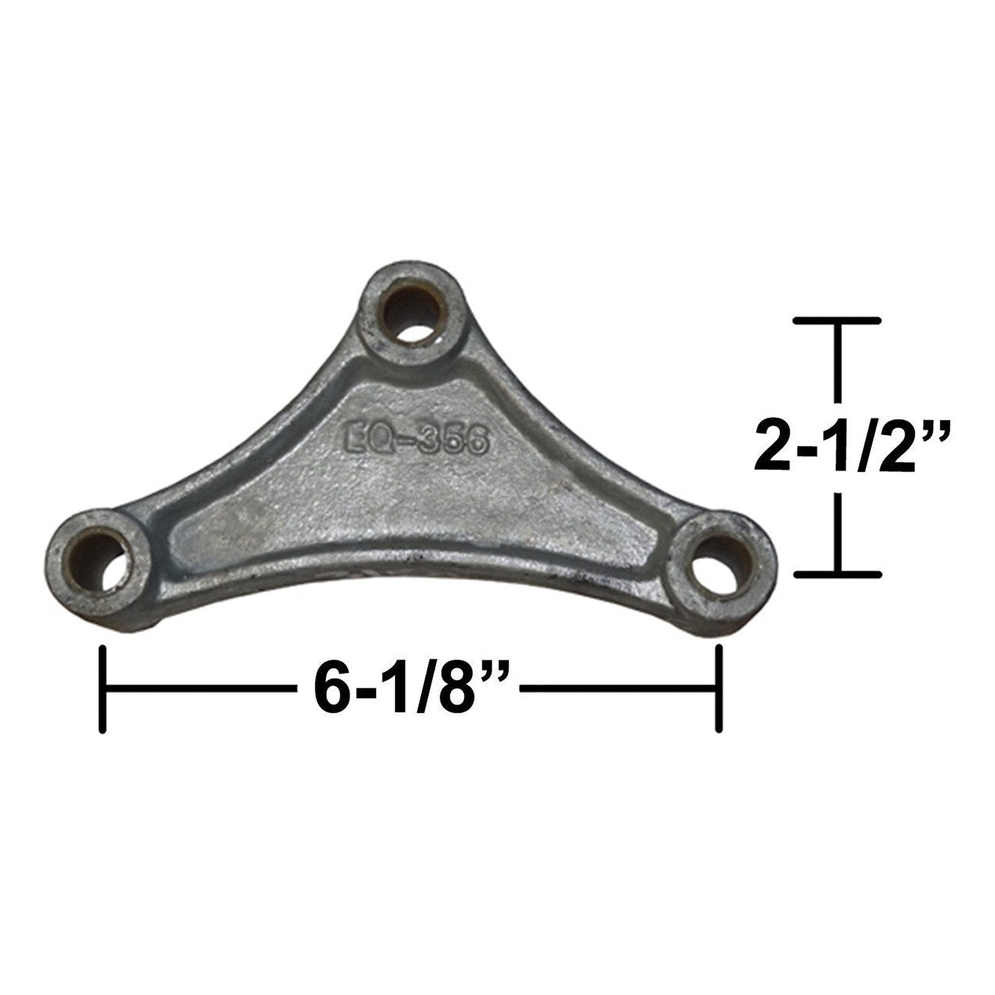 Heavy-Duty 6 1/8" Double Eye Suspension Equalizer for 1 3/4" Leaf Springs - full product view | AAA Trailer