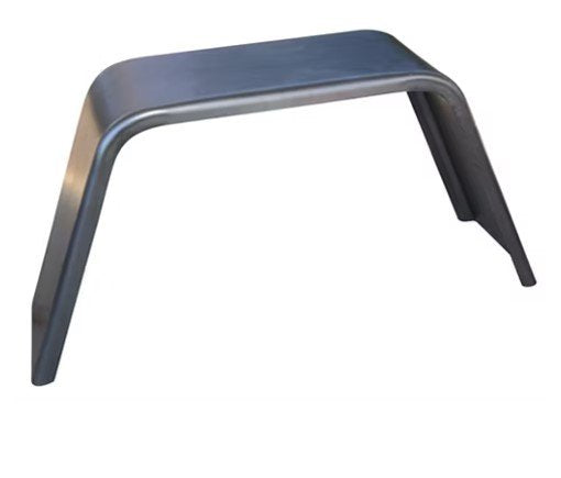 Kampco A6701 Aluminum Single Axle Fender 36"W x 19"H for Enclosed Trailers - Smooth - full product view | AAA Trailer