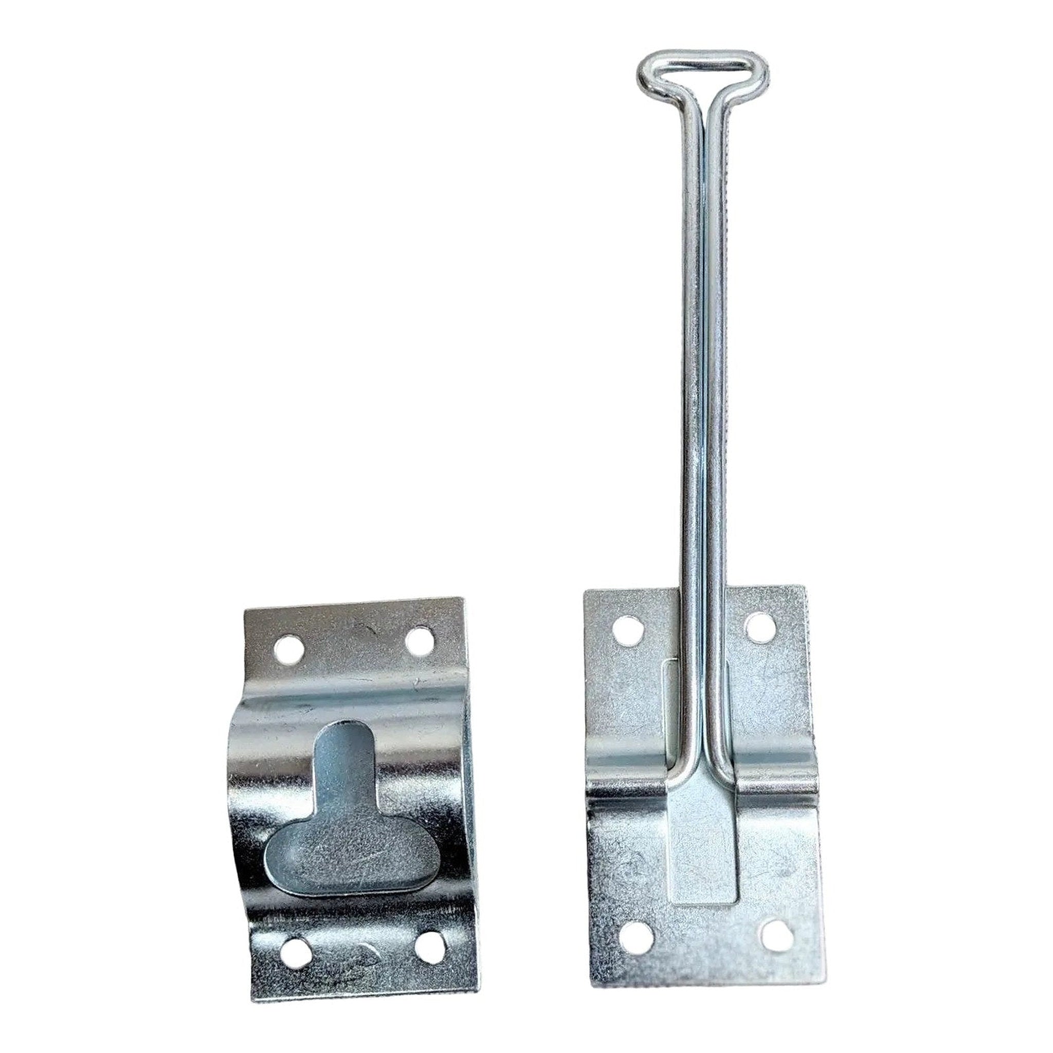 6-Inch Zinc-Plated Steel Trailer Door Holder with Catch - full product view | AAA Trailer