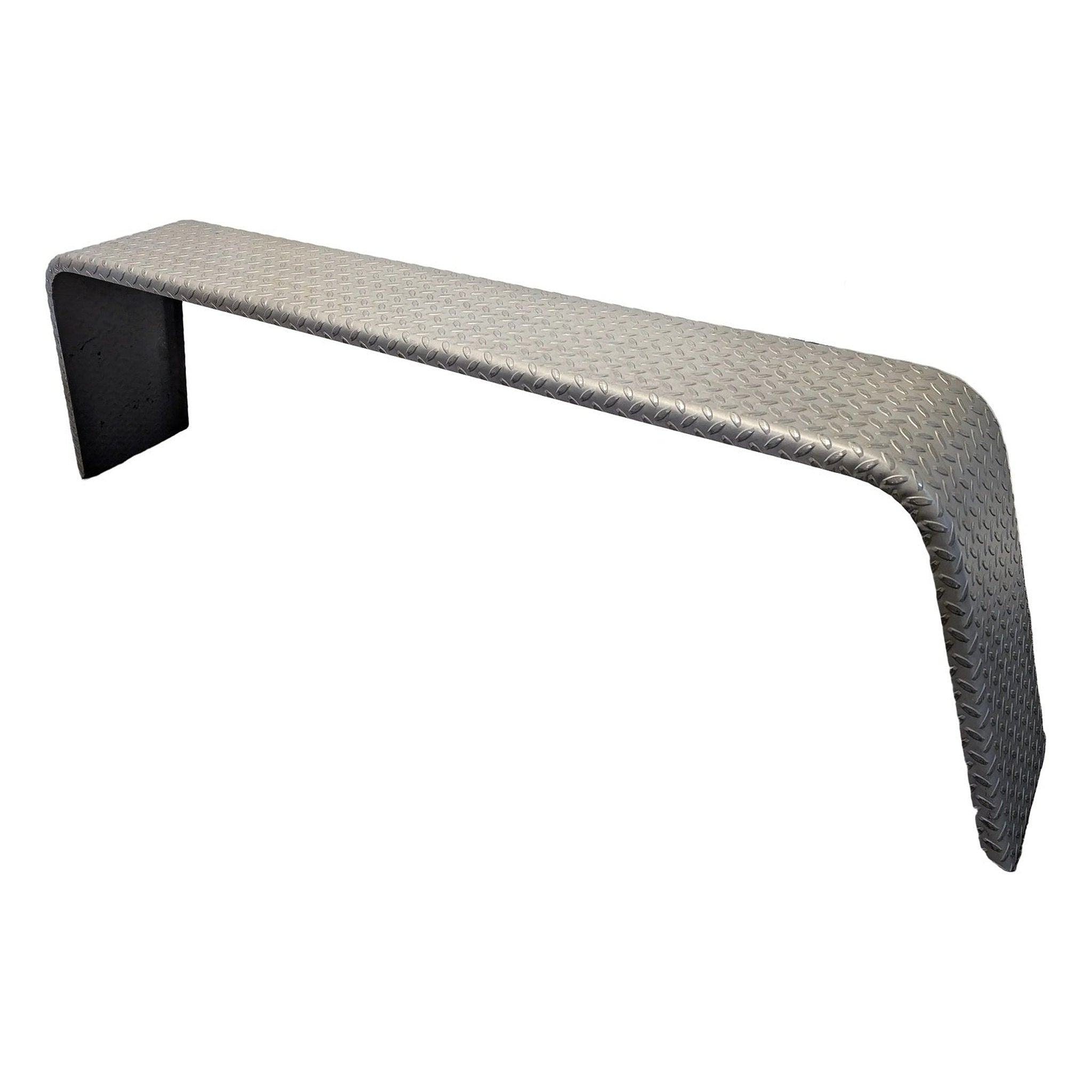 Steel tread plate trailer fender 72" x 10" for tandem axle dump and equipment trailers - full product view | AAA Trailer