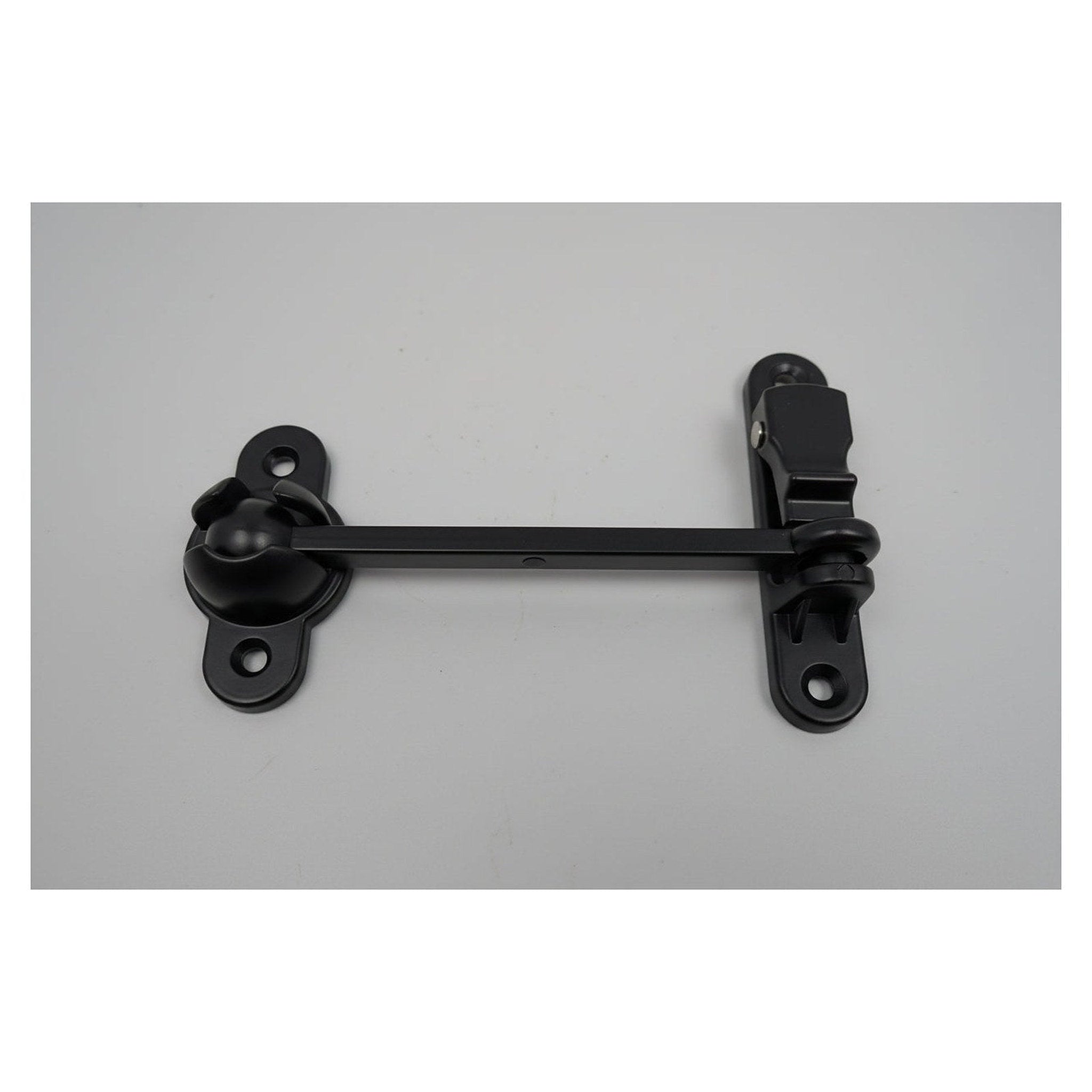 Aluminum 6" Hook & Keeper Ball & Socket Door Holder for RVs Rance Legend Lighting Ameralite Cargo Trailers -Black - full prod