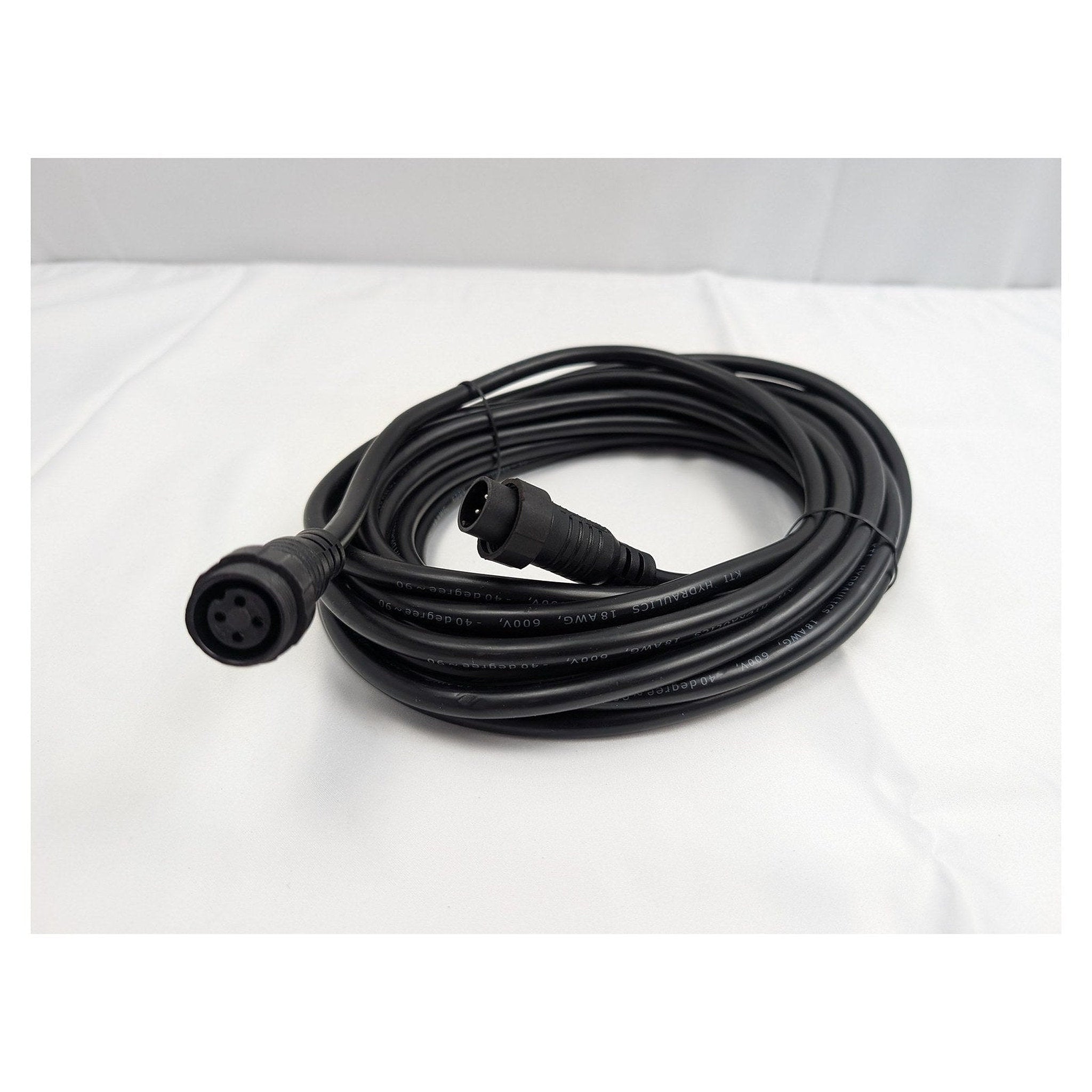 KTI 74-07 25 ft Extension Cord for 2-Button and 3-Button Dump Trailer Remotes - complete 25 foot extension cord with male and female 4-pin connectors | AAA Trailer