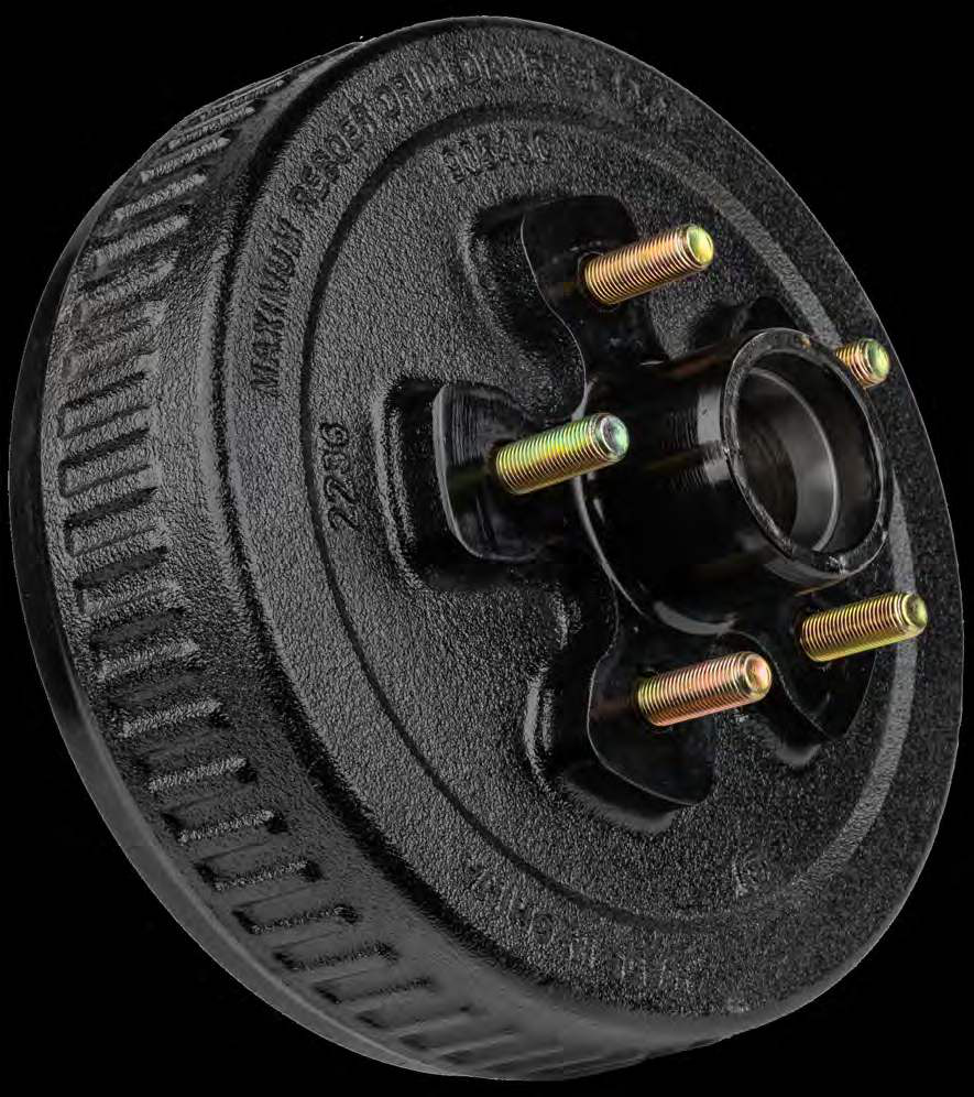 Ultra-Fab Hub & Drum Kit – 3,500 lb | 5-Stud 4.5" Bolt Circle | 1/2"-20 | For 10" Brakes - 3,500 lb - full product view | AAA