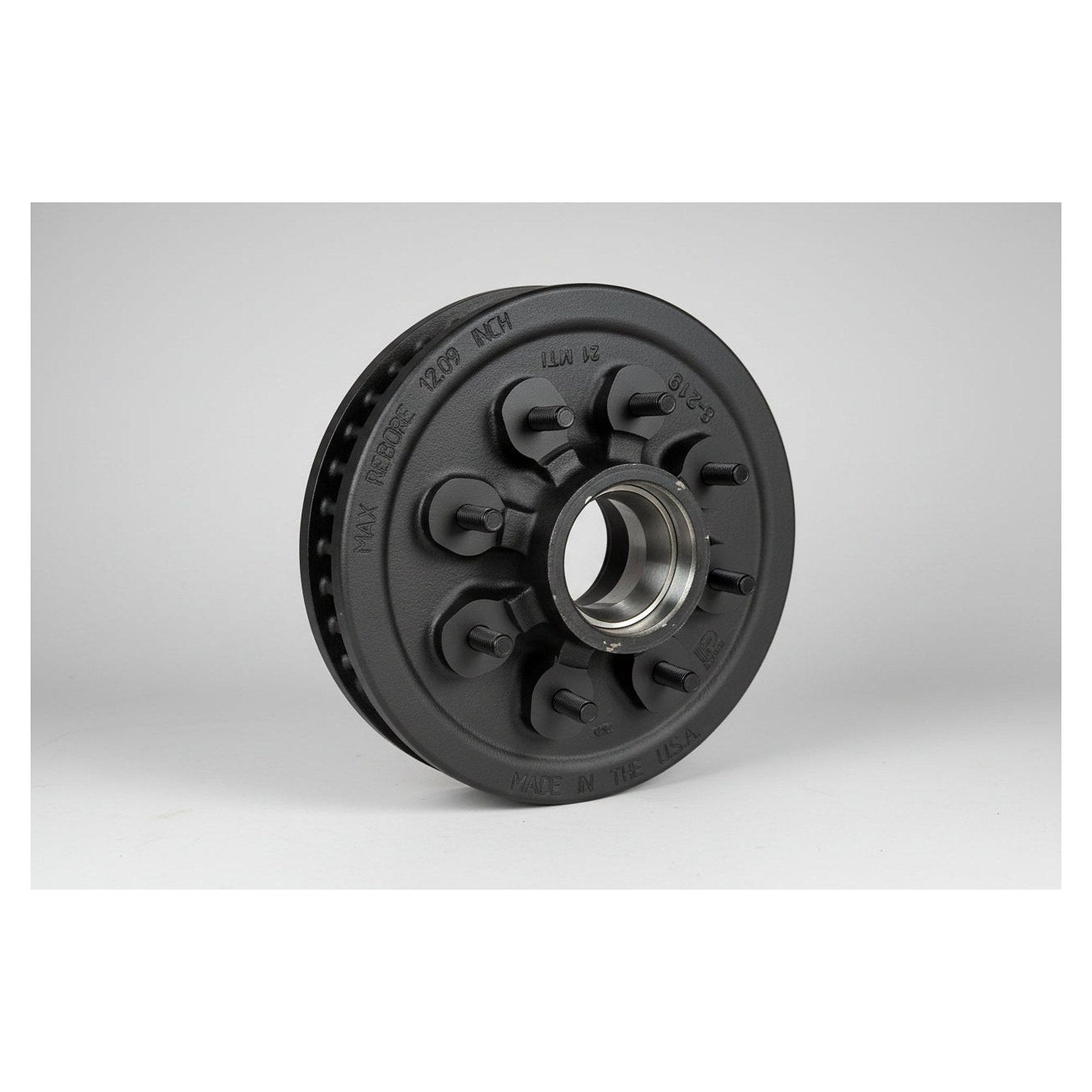 Dexter Hub 8 Lug on 6 1/2" bolt pattern, 12" x 2" Brake Drum 7000lb 1/2-20 Stud 008-219-04 - 5,200 lb - full product view | A