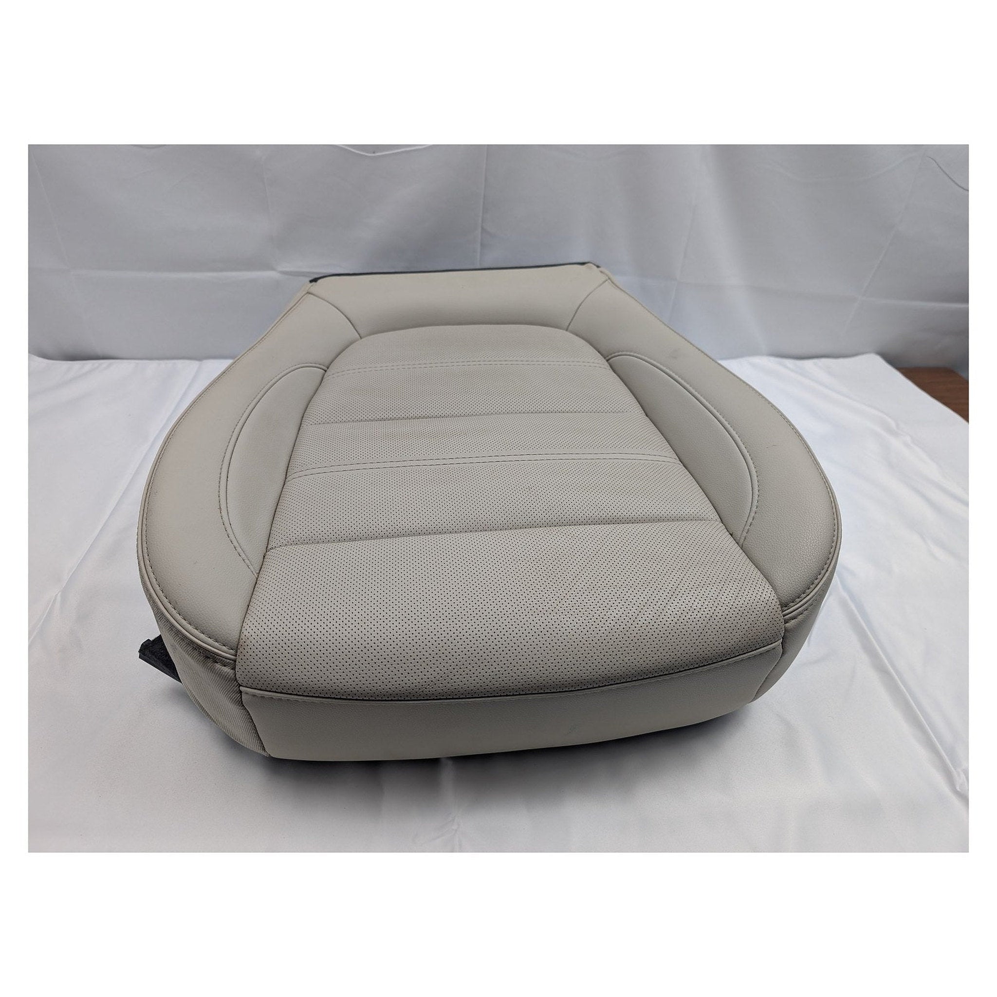 2022 GMC Acadia Driver Seat Bottom Cushion — Whisper Beige 4KB Perforated Leather, Front Angle View | Used OEM