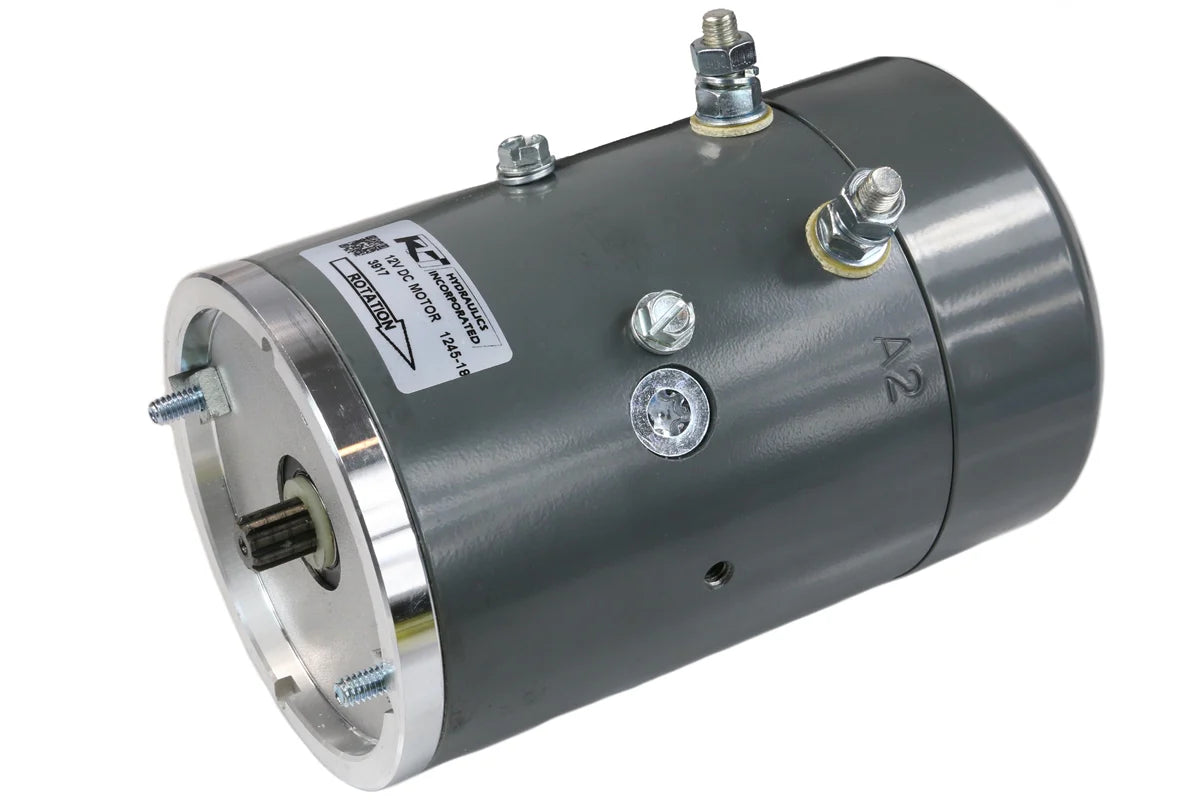 KTI 1245-18 12V Dump Trailer Pump Motor — Fits Load Trail, PJ, Maxx-D, Diamond C, Sure-Trac | Replaces 070062 — photo 1
