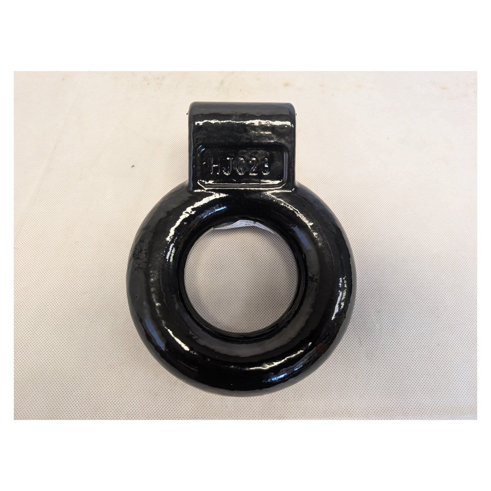 CURT 48601 Black Steel Pintle Hitch Lunette Ring 3-Inch ID, 12,000 lbs, Channel Mount Required, - 12,000 lbs - alternate angl