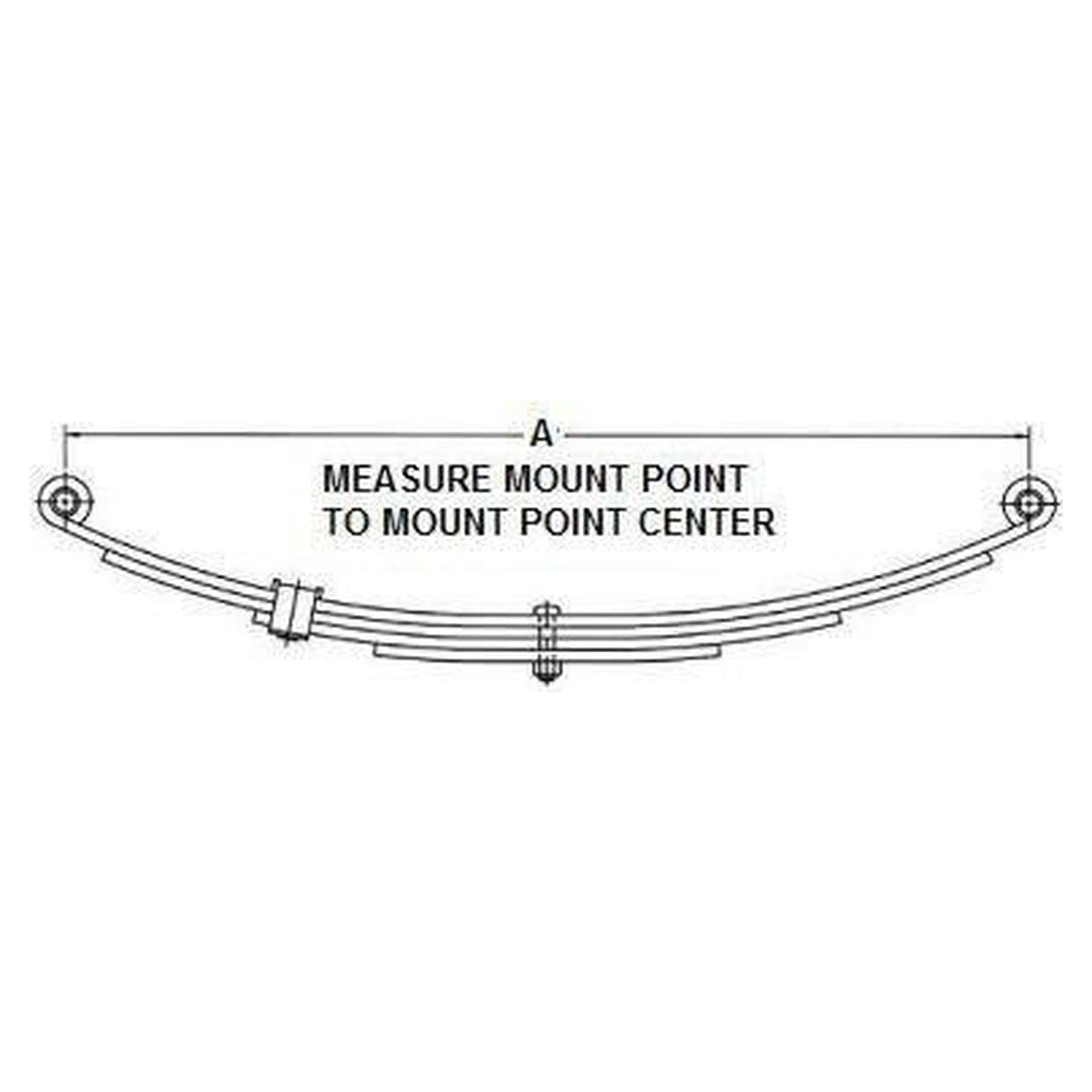 DBL. Eye Spring 26.00" 3 1500LBS UNA-050, AWS3, DE-AWS3 - 1500 lb - full product view | AAA Trailer