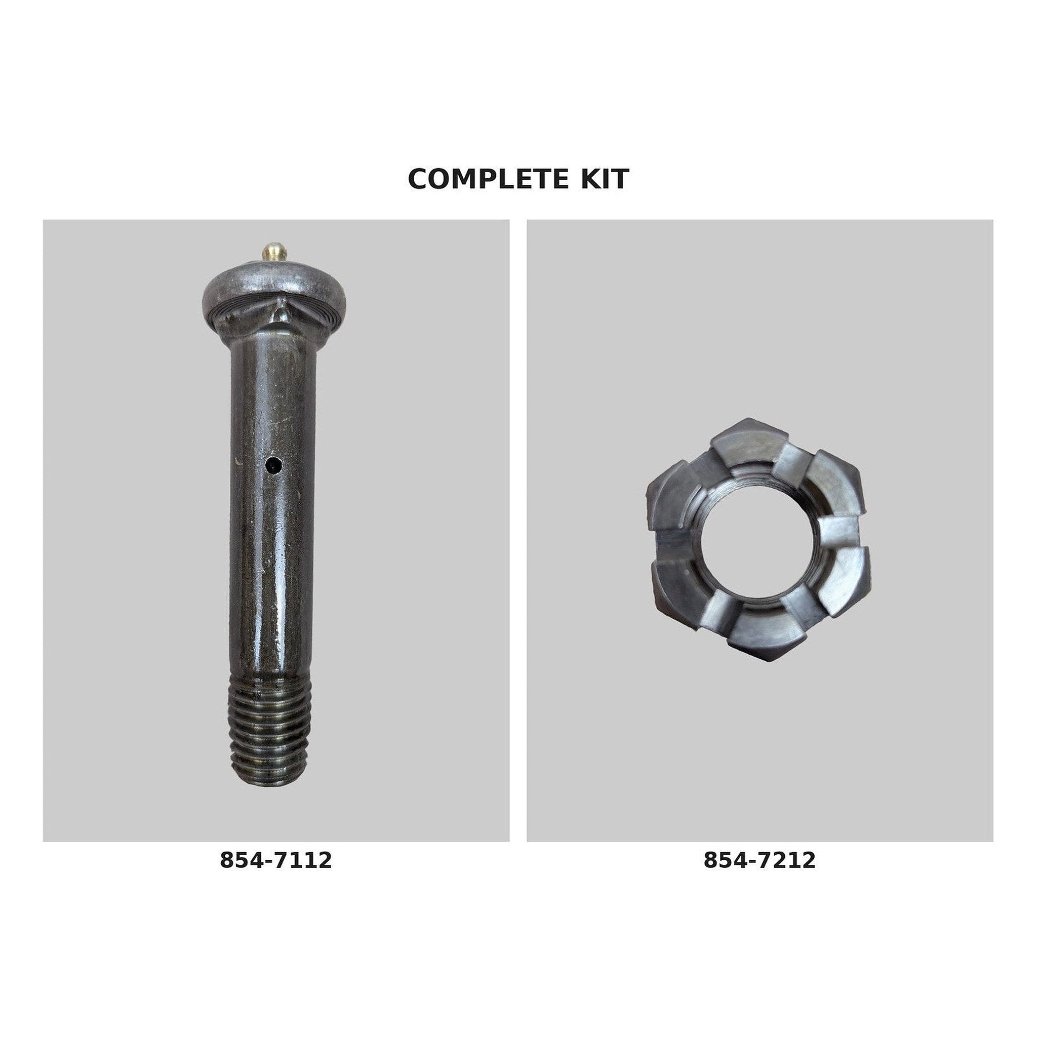 TRP Trailer Equalizer Center Bolt & Castle Nut Kit — 7/8"-9 x 4.62" Wet/Greaseab — Kit composite | AAA Trailer