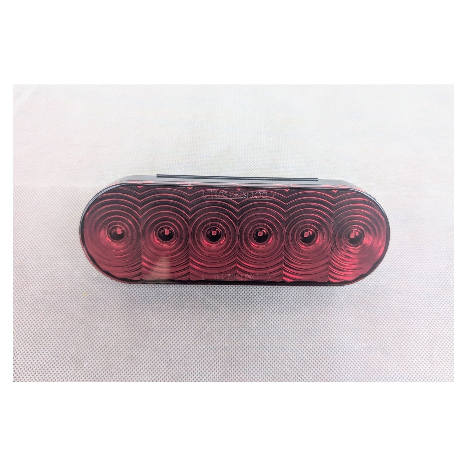 6-Inch Oval Red LED Stop, Tail, Turn Light with Grommet Mount - full product view | AAA Trailer