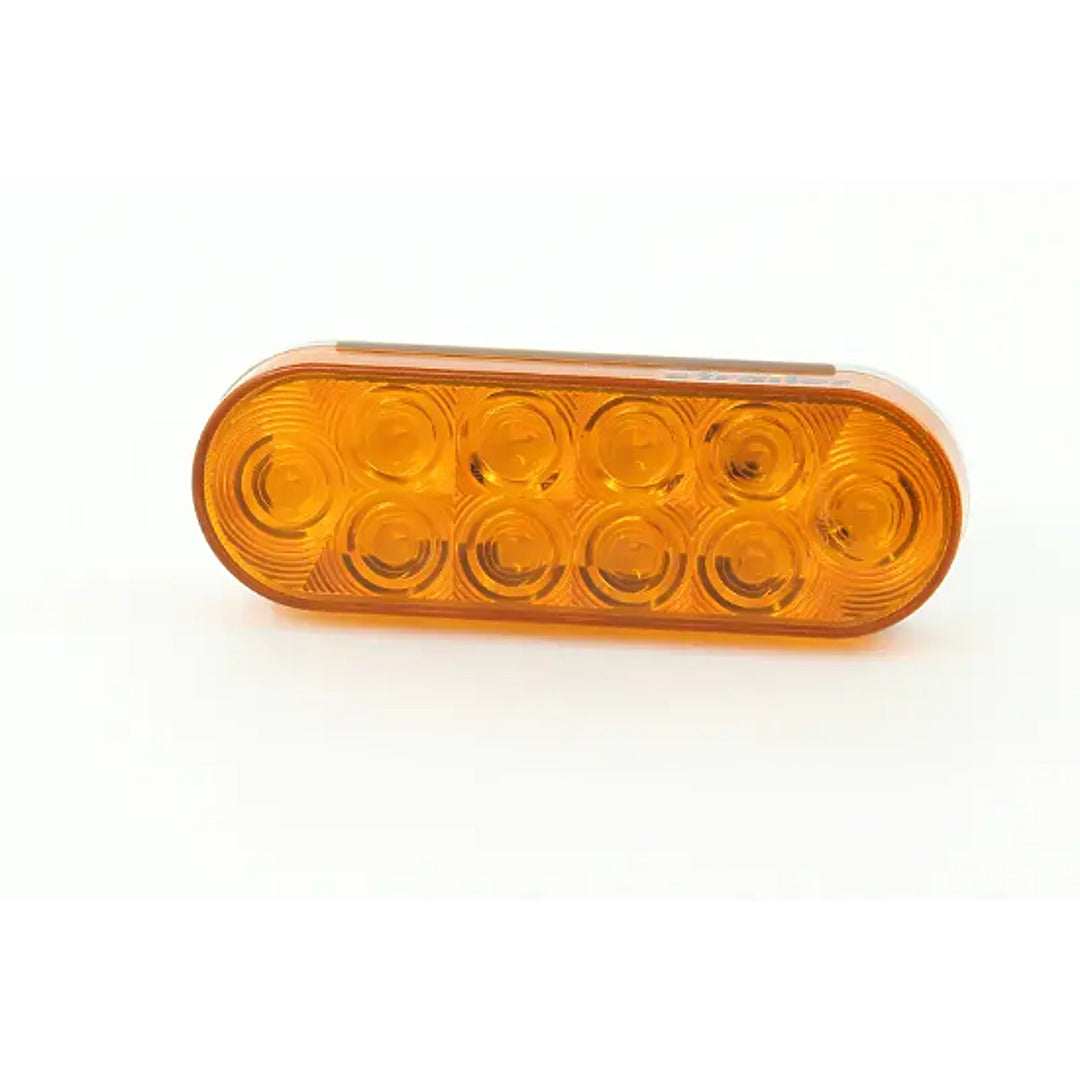 Amber Oval LED Trailer Light for Turn Signals & Parking - 6 1/2"