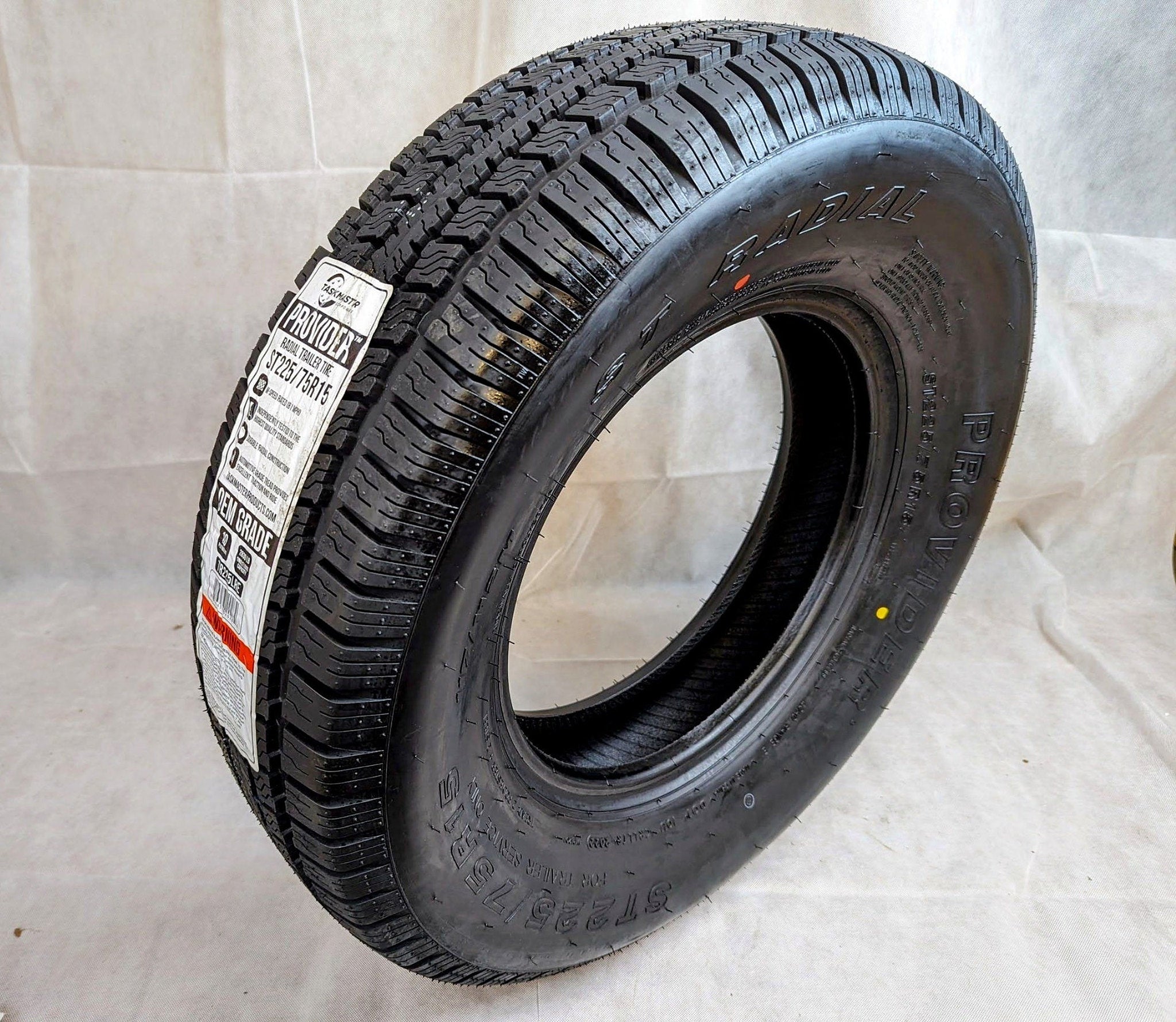 Provider 225/75R15 Load Range E 10 ply Trailer Tire Only - full product view | AAA Trailer