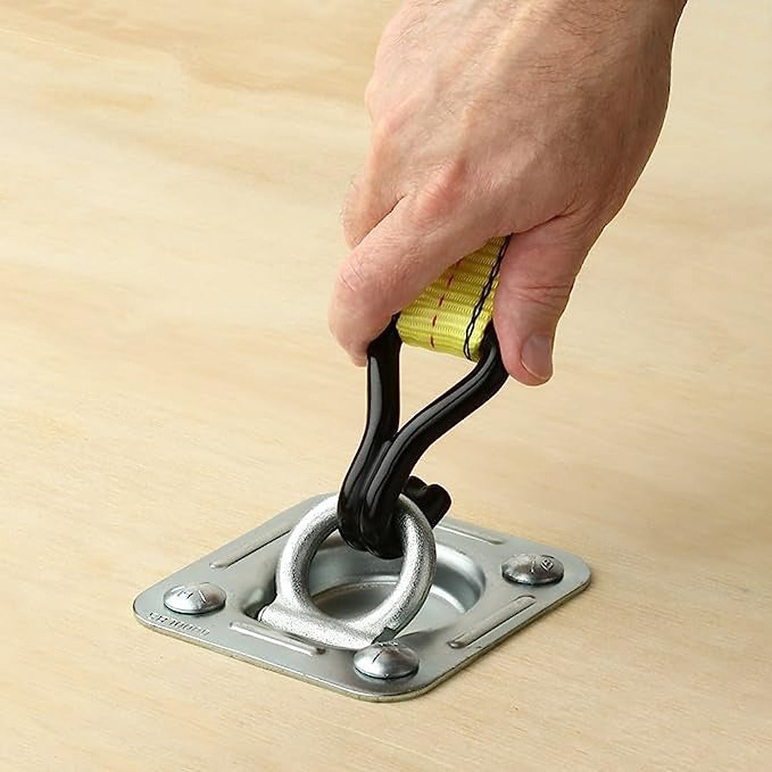 Bolt-On Recessed D-Ring Tie Down Anchor – 3/8" Heavy Duty Trailer Anchor Plate